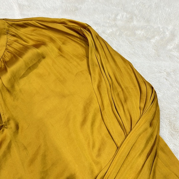 Marks & Spencer’s Silk gold top with balloon arms - Picture 4 of 6